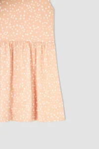 DeFacto Girl's Regular Fit Patterned Sleeveless Cotton Combed Summer Dress - Image 3