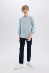 DeFacto Boy's Navy Blue Gabardine Trousers Tyc00407345634 - Image 4