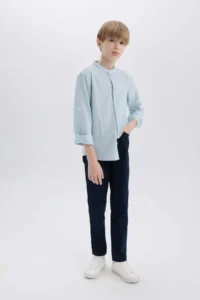 DeFacto Boy's Navy Blue Gabardine Trousers Tyc00407345634 - Image 5
