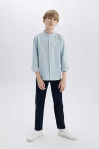 DeFacto Boy's Navy Blue Gabardine Trousers Tyc00407345634 - Image 6