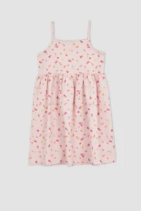 DeFacto Girl's Gingham Strappy Poplin Dress W7750a622hs - Image 6