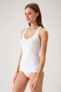 Pierre Cardin 2'li Ekonomik Paket Siyah-beyaz 1008 Racerback - Sporcu Pamuklu Atlet - Image 5