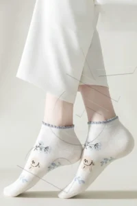 BGK 5 Sets Patterned Blue Women Short Socks Kc 151021 - Image 2