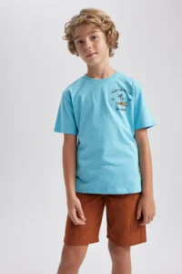 DeFacto Boys' Regular Fit Gabardine Shorts - Image 3