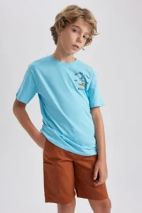 DeFacto Boys' Regular Fit Gabardine Shorts - Image 4