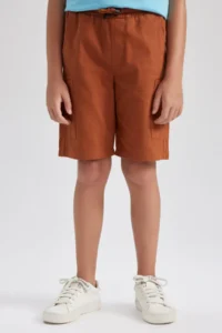 DeFacto Boys' Regular Fit Gabardine Shorts - Image 5