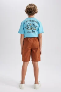 DeFacto Boys' Regular Fit Gabardine Shorts - Image 7