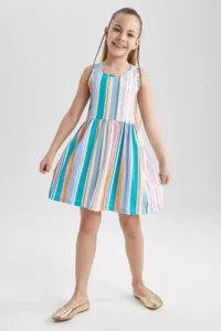 DeFacto Girls' Patterned Sleeveless Elbisee T2575a623hs - Image 2