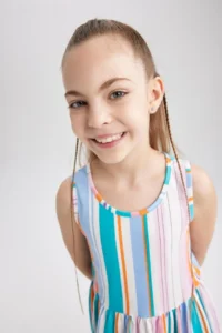 DeFacto Girls' Patterned Sleeveless Elbisee T2575a623hs - Image 6