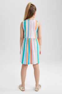 DeFacto Girls' Patterned Sleeveless Elbisee T2575a623hs - Image 7