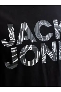 Jack & Jones Jjejeff Logo Tee Ss Sn Siyah Erkek T-Shirt - Image 5