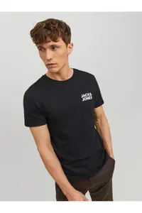 Jack & Jones Jjecorp Logo Tee S Siyah - Siyah Erkek T-Shirt - Image 7