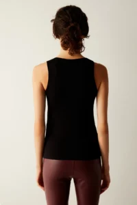 Penti Black V-neck Soft Material Sleeveless Top - Image 4