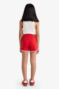 DeFacto Elastic Waist Basic Plain Shorts Girls' - Image 6