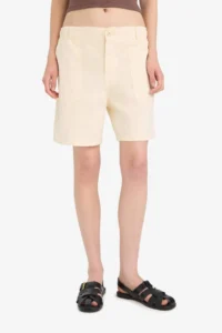 DeFacto 100% Cotton Regular Waist Gabardine Shorts - Image 4