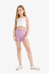 DeFacto Set of 2 Printed Athlete Elastic Waist Shorts Girls - Image 2