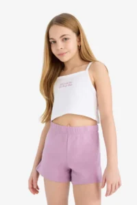 DeFacto Set of 2 Printed Athlete Elastic Waist Shorts Girls - Image 3