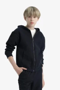 DeFacto Boys' Hooded School Zipper Sweatshirt (25 AU) - Image 3