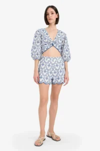 DeFacto Patterned Embroidered embroidery Beach Shorts