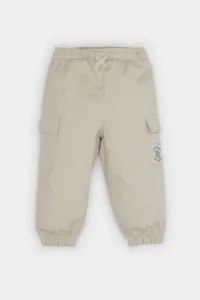 DeFacto Beli Lastikli Kargo Cepli Gabardin Pantolon Erkek Bebek - Image 2
