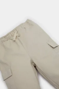 DeFacto Beli Lastikli Kargo Cepli Gabardin Pantolon Erkek Bebek - Image 3