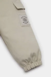 DeFacto Beli Lastikli Kargo Cepli Gabardin Pantolon Erkek Bebek - Image 4