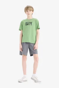 DeFacto Elastic Waist Shorts Boys' - Image 3