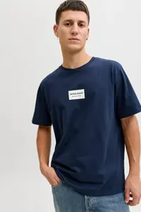 Jack & Jones Men Chest Logo Printed T-Shirt - Frank - Image 4