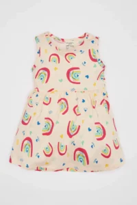 DeFacto Baby Girl Patterned Sleeveless Dress