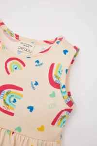 DeFacto Baby Girl Patterned Sleeveless Dress - Image 2