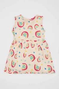 DeFacto Baby Girl Patterned Sleeveless Dress - Image 4