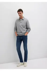 Mavi Jake Premium Blue Shaded Dark Jeans Trousers