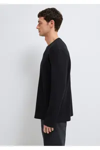 Mavi Long Sleeve Black Basic T-Shirt Regular Fit / Normal Cut 0611925-900 - Image 5