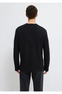 Mavi Long Sleeve Black Basic T-Shirt Regular Fit / Normal Cut 0611925-900 - Image 6