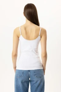Pierre Cardin Economic Pack of 2 1205 Daisy Cotton Thin Strap Lace Undershirt - Image 5