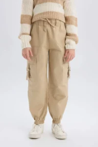 DeFacto Parachute Cargo Jogger Leg Cotton Trousers Girls - Image 4