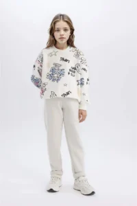DeFacto Girl's Carrot Fit Carrot Cut Sweatpants with Elastic Waist