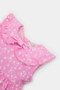 DeFacto Floral Sleeveless Twill Dress Baby Girl - Image 2