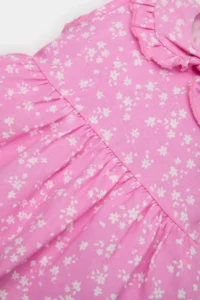 DeFacto Floral Sleeveless Twill Dress Baby Girl - Image 3