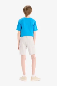 DeFacto Elastic Waist Cargo Pocket Shorts Boy - Image 6