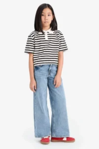 DeFacto Wide Leg Wide Leg Jean Trousers Girl - Image 3