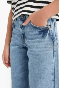 DeFacto Wide Leg Wide Leg Jean Trousers Girl - Image 5