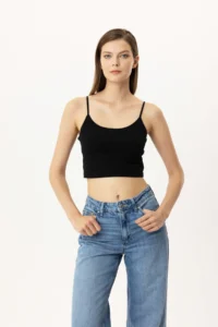 Pierre Cardin Economic Pack of 2 1207 Brian Cotton Thin Strap Crop Undershirt Set - Image 2