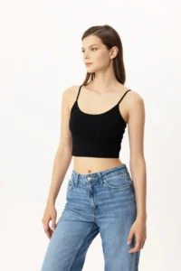 Pierre Cardin Economic Pack of 2 1207 Brian Cotton Thin Strap Crop Undershirt Set - Image 3