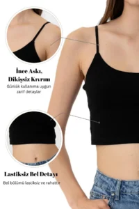 Pierre Cardin Economic Pack of 2 1207 Brian Cotton Thin Strap Crop Undershirt Set - Image 6