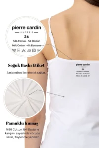 Pierre Cardin Economic Pack of 2 1207 Brian Cotton Thin Strap Crop Undershirt Set - Image 8