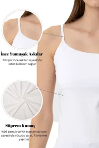 Pierre Cardin Economic Pack of 2 1206 Tiger Cotton Thin Strap Undershirt Set - Image 5
