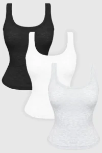 Cottonhill Cotton Thick Strap Ribbed Women's Athlete 3 Pack - Image 4