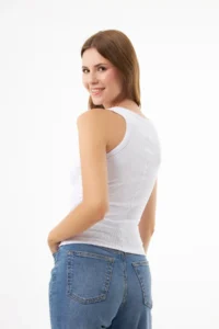 Cottonhill Cotton Thick Strap Ribbed Women's Athlete 3 Pack - Image 5