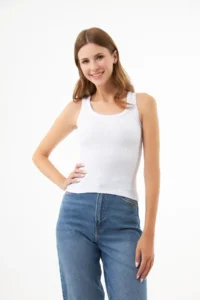 Cottonhill Cotton Thick Strap Ribbed Women's Athlete 3 Pack - Image 6